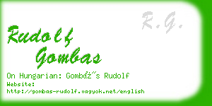 rudolf gombas business card